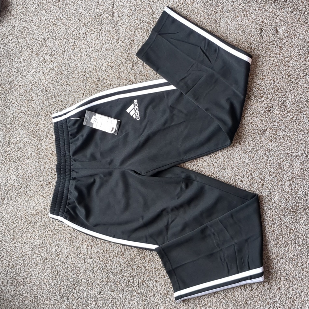 ADIDAS BLACK UNISEX TRAINER PANTS YOUTH